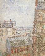 Vincent Van Gogh View of Paris from Vincent's Room in t he Rue Lepic (nn04) France oil painting reproduction